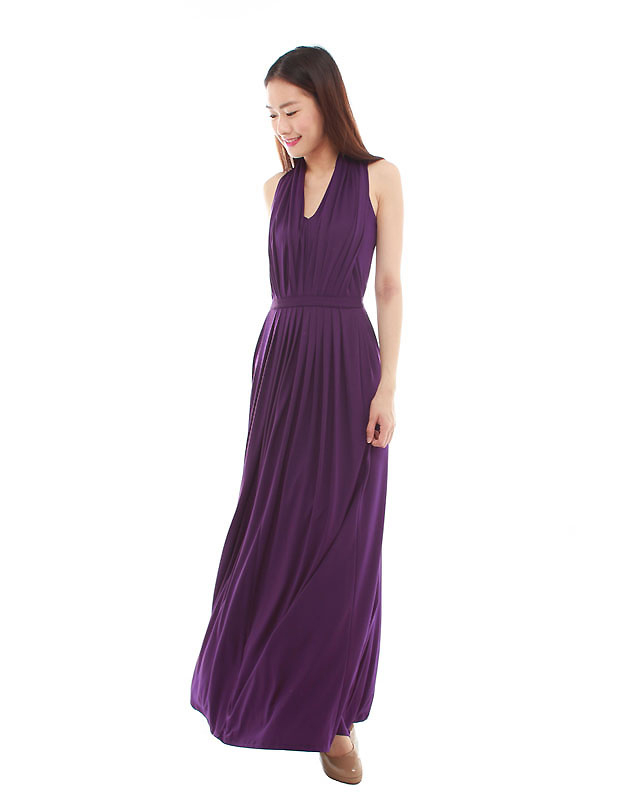 Marilyn Maxi Dress in Velvet Purple